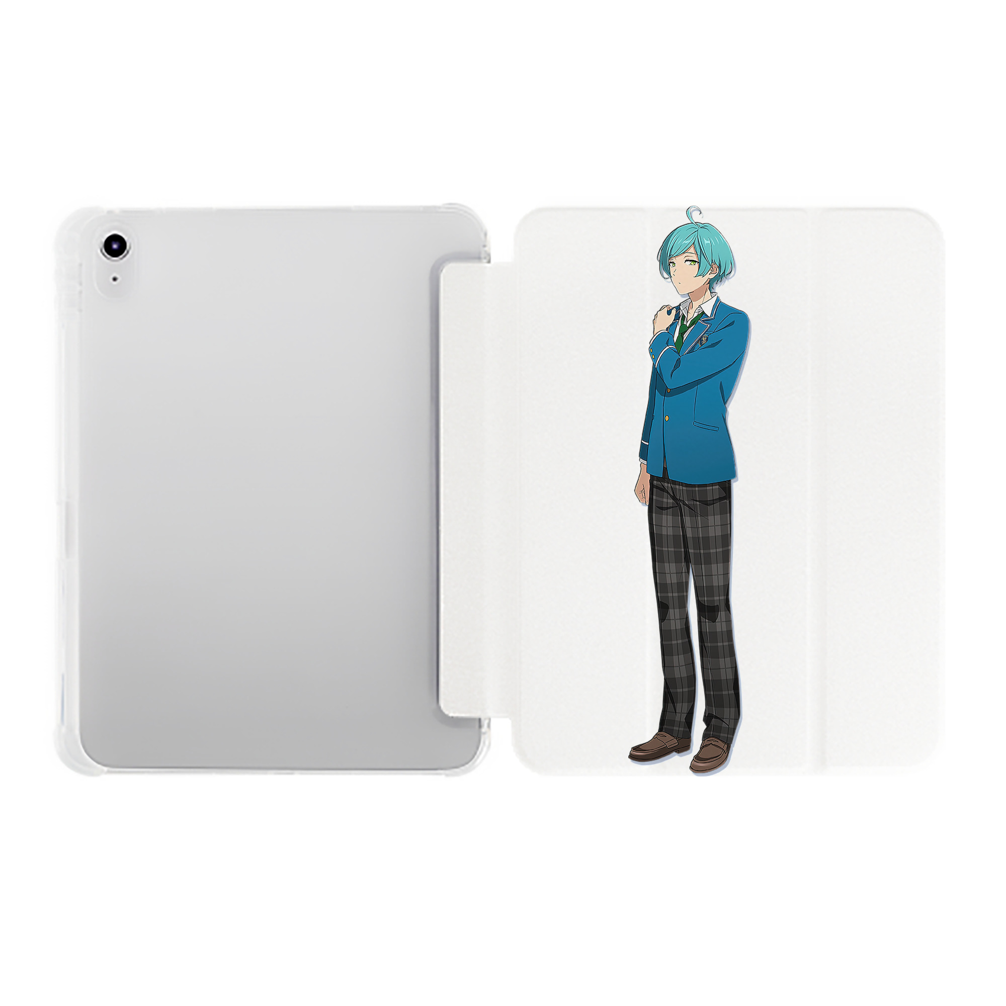 （画像用） あんさんぶるスターズ! Ensemble Stars IPad ケース ペン収納付き 三つ折りスタンド PUレザー×シリコン 対応機種9.5/10.5/10.9インチ